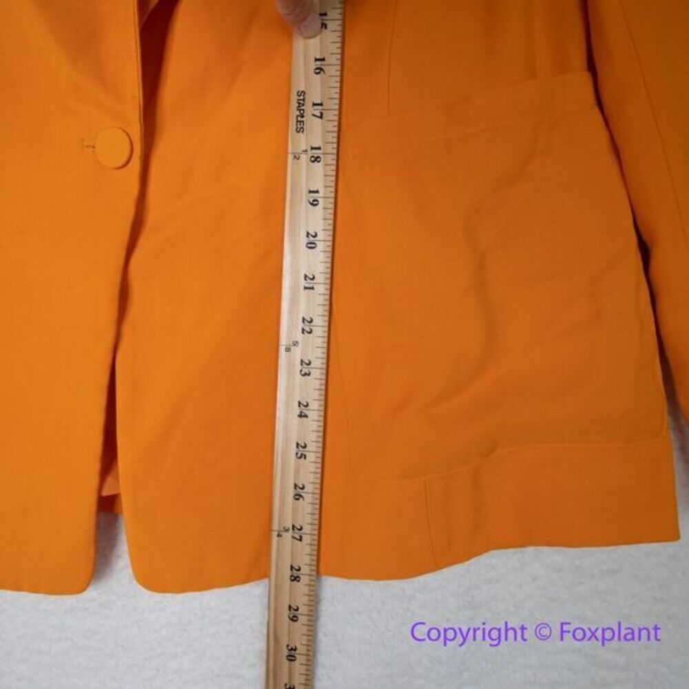 Eloquii Orange Long‎ Sleeve Blazer With Pockets Plus Size 14 - Picture 6 of 14